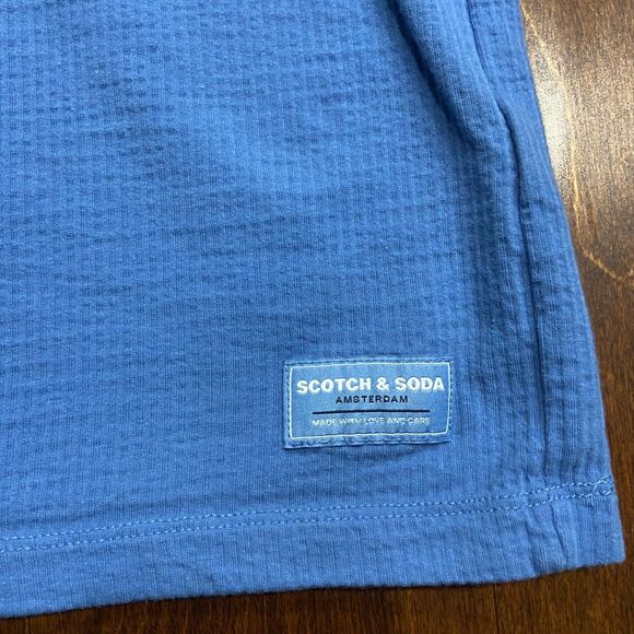 Scotch & Soda Amsterdam Classic Fit Baby Blue Casual Tee Men's Size Large - Picture 4 of 8